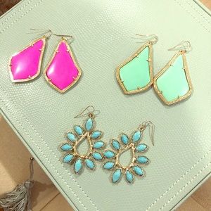 Kendra Scott earrings (3 pairs)